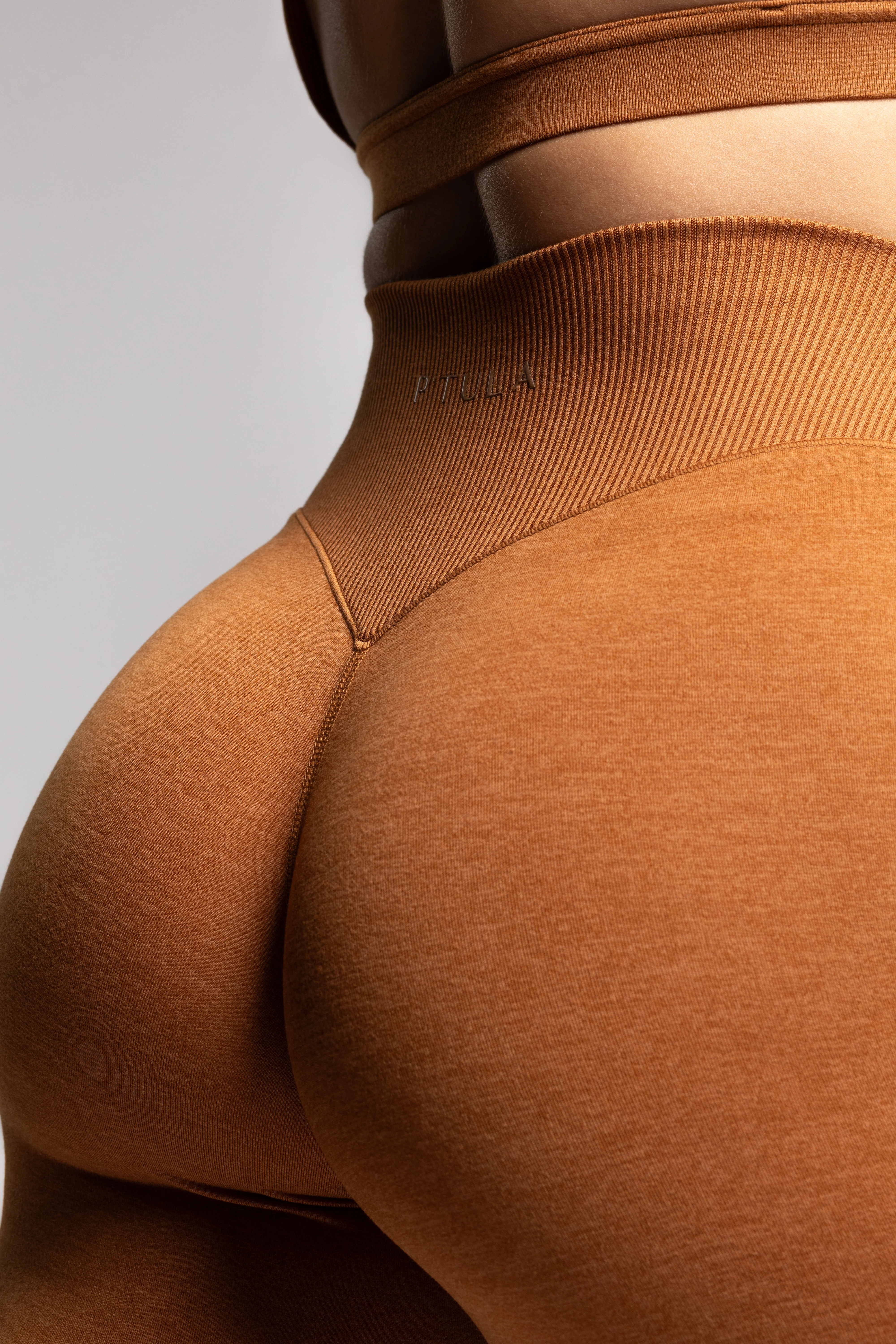 BAREPRO Ribbed Waist Flare : REGULAR - Toffee - Image 3