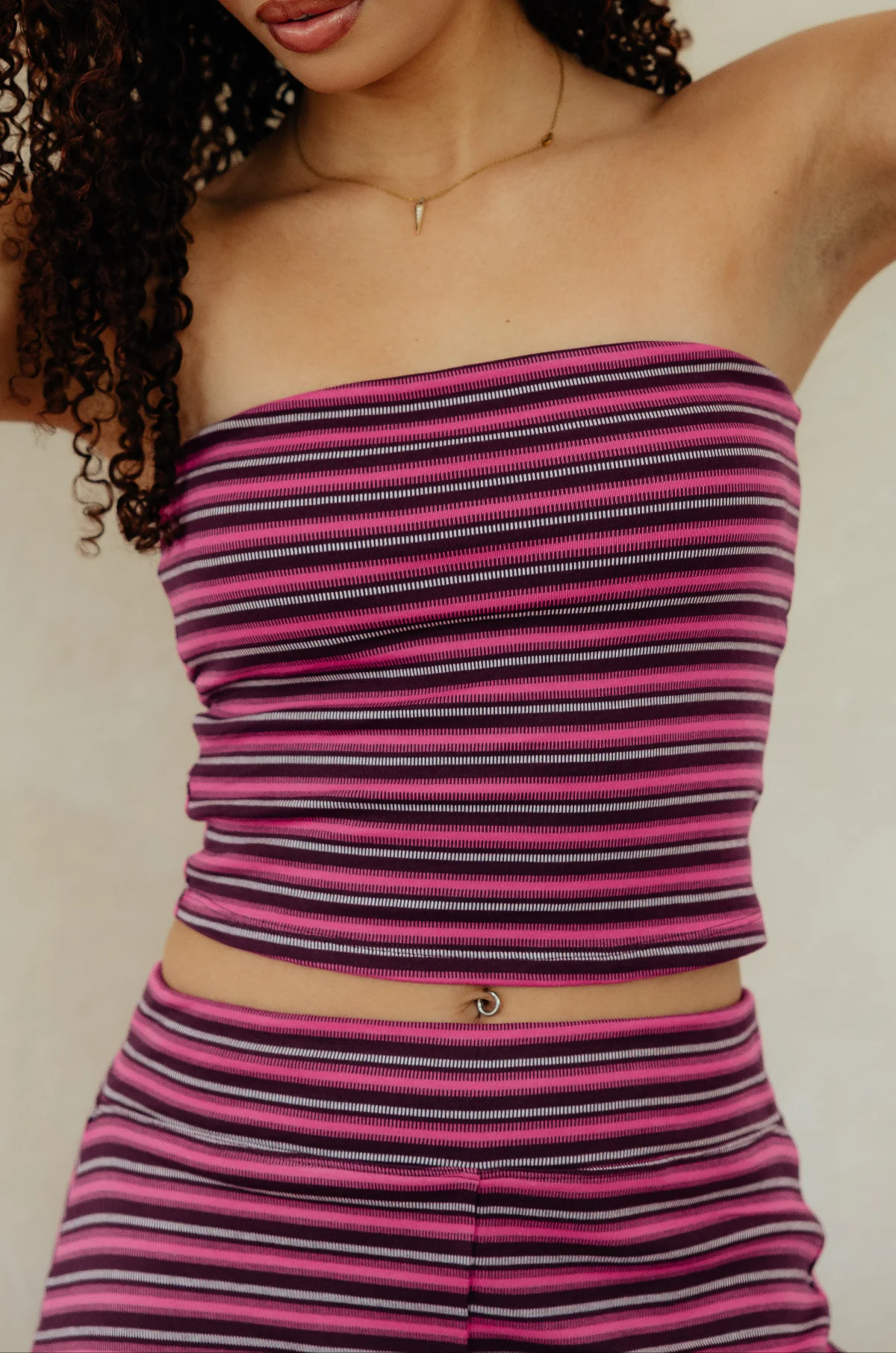 Cotton Striped Tube Top - Image 4