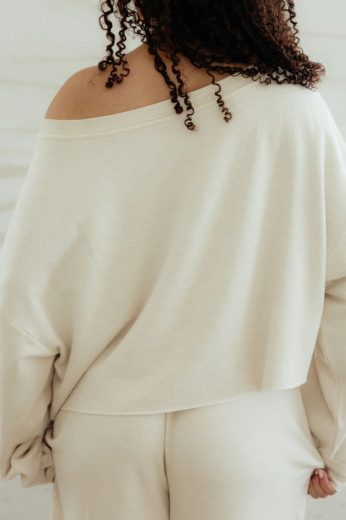 Weekend Fleece Off Shoulder Pullover - Image 3