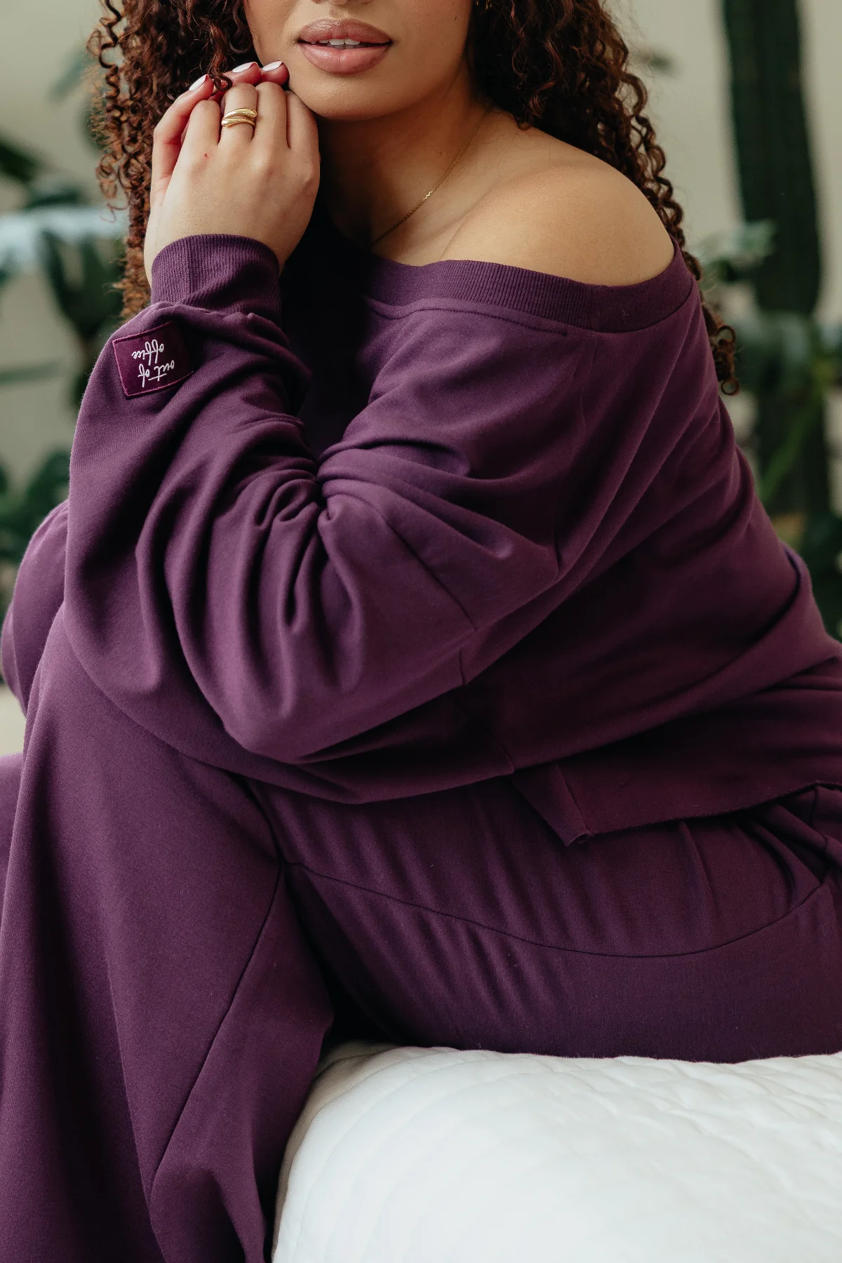 Weekend Fleece Off Shoulder Pullover - Image 6